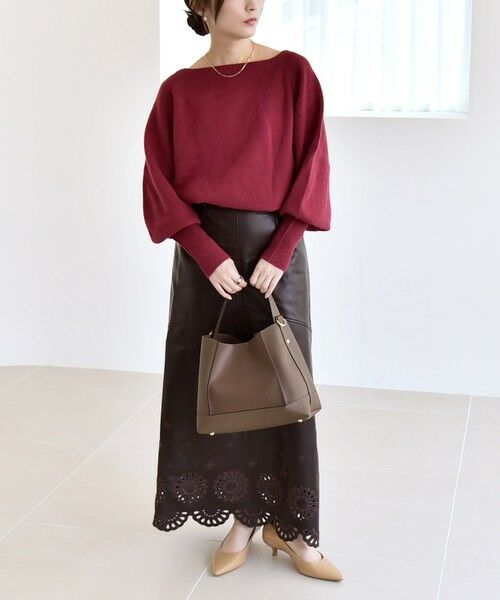 SHIPS / シップス ニット・セーター | quaranciel:〈手洗い可能〉AQUA カシミヤ ミックス ボートネック ロングリブ パフ ニット | 詳細27