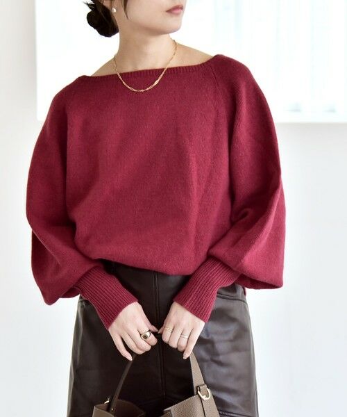 SHIPS / シップス ニット・セーター | quaranciel:〈手洗い可能〉AQUA カシミヤ ミックス ボートネック ロングリブ パフ ニット | 詳細29