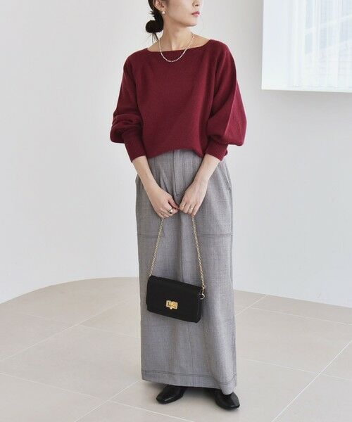 SHIPS / シップス ニット・セーター | quaranciel:〈手洗い可能〉AQUA カシミヤ ミックス ボートネック ロングリブ パフ ニット | 詳細30