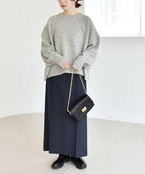 SHIPS / シップス ニット・セーター | 《一部追加予約》quaranciel:〈手洗い可能〉AQUA カシミヤ ミックス ドルマン ニット 25AW | 詳細1