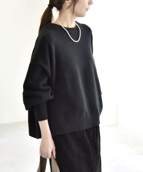 SHIPS / シップス ニット・セーター | 《一部追加予約》quaranciel:〈手洗い可能〉AQUA カシミヤ ミックス ドルマン ニット 25AW | 詳細14