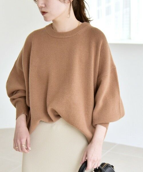 SHIPS / シップス ニット・セーター | 《一部追加予約》quaranciel:〈手洗い可能〉AQUA カシミヤ ミックス ドルマン ニット 25AW（キャメル）