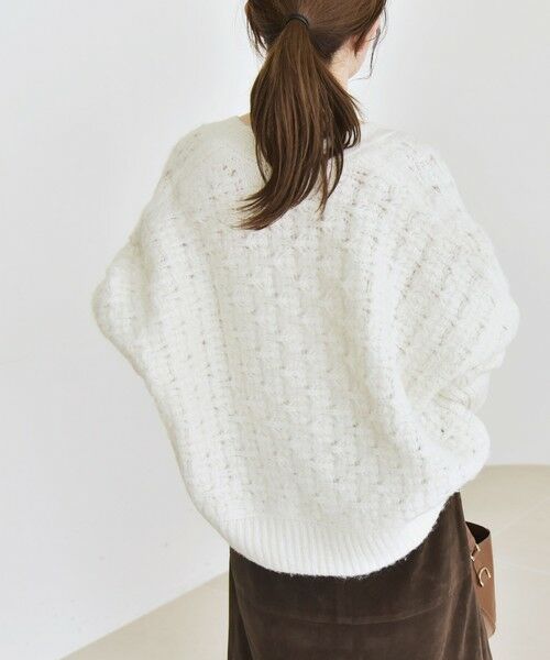 SHIPS / シップス カーディガン・ボレロ | quaranciel: 透かし編み Vネック コンパクト ドルマンニットカーディガン | 詳細11