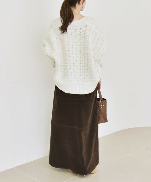 SHIPS / シップス カーディガン・ボレロ | quaranciel: 透かし編み Vネック コンパクト ドルマンニットカーディガン | 詳細4