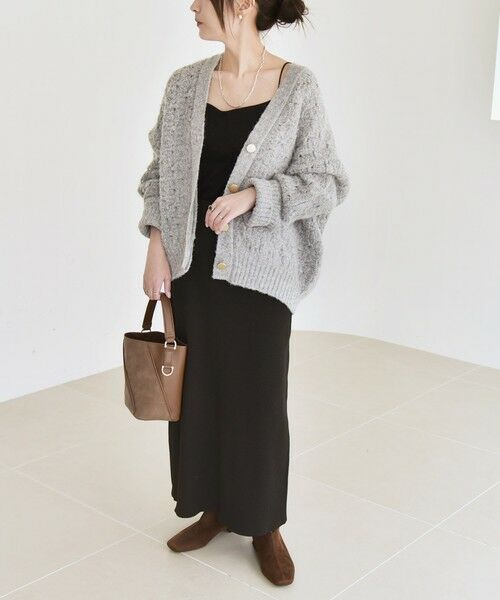 SHIPS / シップス カーディガン・ボレロ | quaranciel: 透かし編み Vネック コンパクト ドルマンニットカーディガン | 詳細14