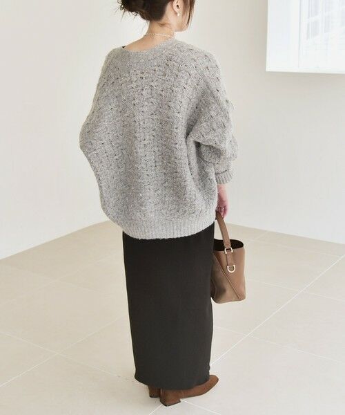 SHIPS / シップス カーディガン・ボレロ | quaranciel: 透かし編み Vネック コンパクト ドルマンニットカーディガン | 詳細15