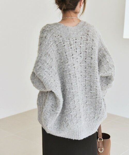 SHIPS / シップス カーディガン・ボレロ | quaranciel: 透かし編み Vネック コンパクト ドルマンニットカーディガン | 詳細18