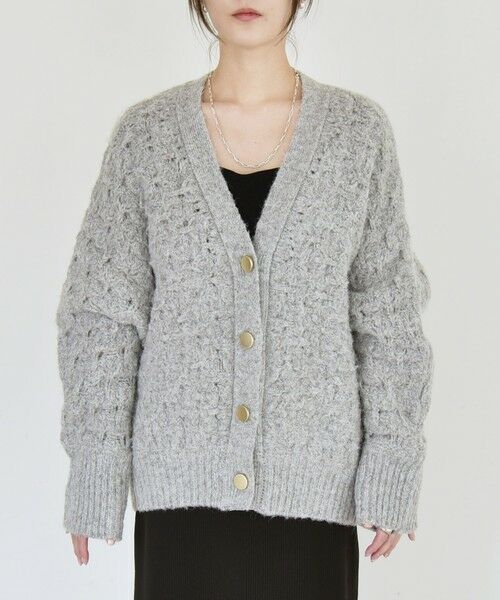 SHIPS / シップス カーディガン・ボレロ | quaranciel: 透かし編み Vネック コンパクト ドルマンニットカーディガン | 詳細23