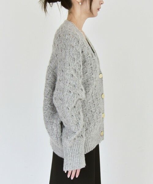 SHIPS / シップス カーディガン・ボレロ | quaranciel: 透かし編み Vネック コンパクト ドルマンニットカーディガン | 詳細24