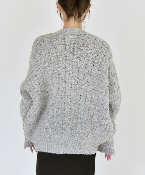 SHIPS / シップス カーディガン・ボレロ | quaranciel: 透かし編み Vネック コンパクト ドルマンニットカーディガン | 詳細25