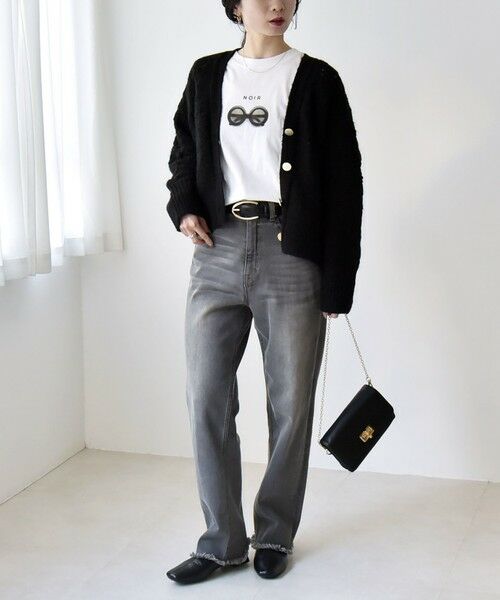 SHIPS / シップス カーディガン・ボレロ | quaranciel: 透かし編み Vネック コンパクト ドルマンニットカーディガン | 詳細28