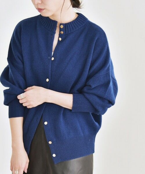 SHIPS for women/シップスウィメン 《予約》quaranciel:〈手洗い可能〉AQUA カシミヤ ミックス 2way ハイネック ニット カーディガン ブルー ONE SIZE SHIPS for women/シップスウィメン 《予約》quaranciel:〈手洗い可能〉AQUA カシミヤ ミックス 2way ハイネック ニット カーディガン ブルー ONE SIZE
