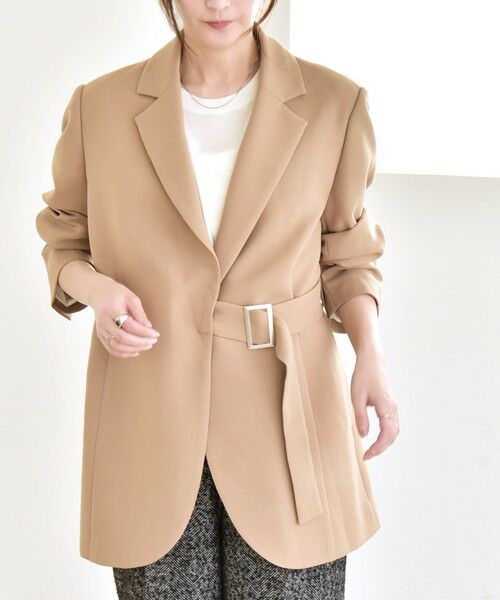 SHIPS / シップス テーラードジャケット | quaranciel:〈洗濯機可能〉ダブルクロス ベルト デザイン 3way テーラード ジャケット | 詳細1