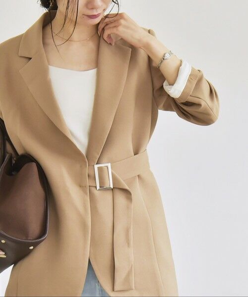 SHIPS / シップス テーラードジャケット | quaranciel:〈洗濯機可能〉ダブルクロス ベルト デザイン 3way テーラード ジャケット | 詳細10