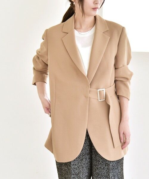 SHIPS / シップス テーラードジャケット | quaranciel:〈洗濯機可能〉ダブルクロス ベルト デザイン 3way テーラード ジャケット | 詳細2