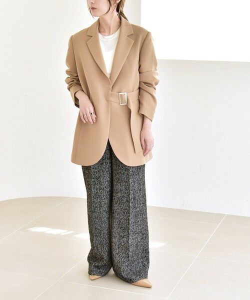 SHIPS / シップス テーラードジャケット | quaranciel:〈洗濯機可能〉ダブルクロス ベルト デザイン 3way テーラード ジャケット | 詳細3