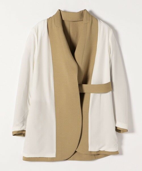 SHIPS / シップス テーラードジャケット | quaranciel:〈洗濯機可能〉ダブルクロス ベルト デザイン 3way テーラード ジャケット | 詳細20