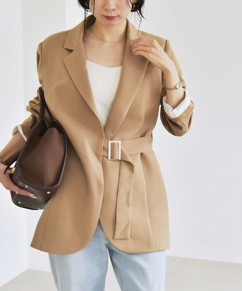 SHIPS / シップス テーラードジャケット | quaranciel:〈洗濯機可能〉ダブルクロス ベルト デザイン 3way テーラード ジャケット | 詳細6