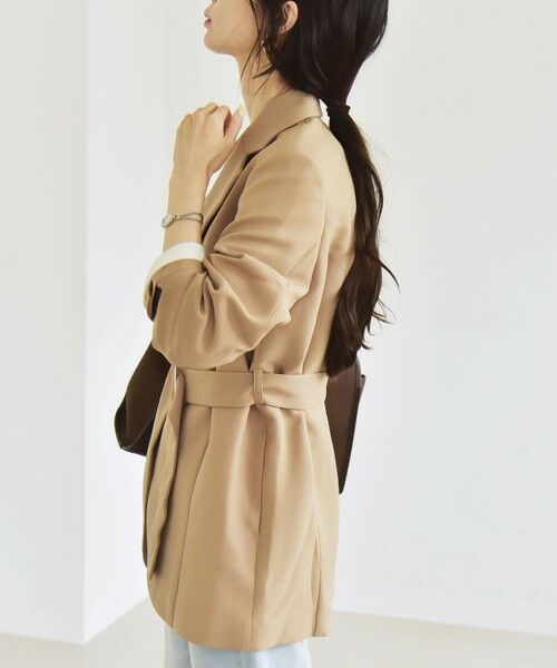 SHIPS / シップス テーラードジャケット | quaranciel:〈洗濯機可能〉ダブルクロス ベルト デザイン 3way テーラード ジャケット | 詳細8