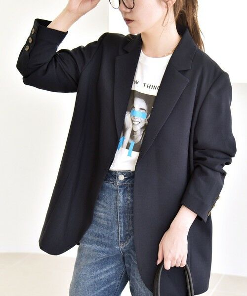 SHIPS / シップス テーラードジャケット | quaranciel:〈洗濯機可能〉ダブルクロス ベルト デザイン 3way テーラード ジャケット | 詳細23