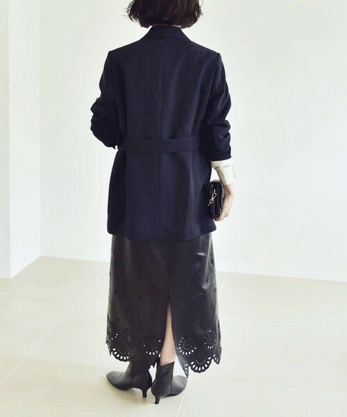 SHIPS / シップス テーラードジャケット | quaranciel:〈洗濯機可能〉ダブルクロス ベルト デザイン 3way テーラード ジャケット | 詳細25