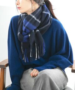 SHIPS / シップス マフラー・ショール・スヌード・ストール | quaranciel: カシミヤ ミックス チェック ストール 25AW