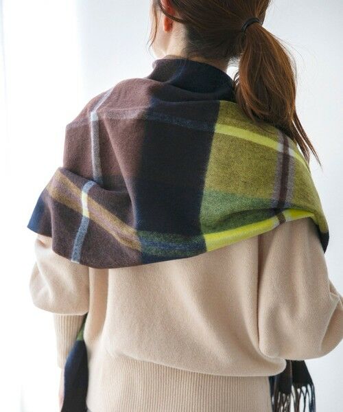 SHIPS / シップス マフラー・ショール・スヌード・ストール | quaranciel: カシミヤ ミックス チェック ストール 25AW | 詳細10