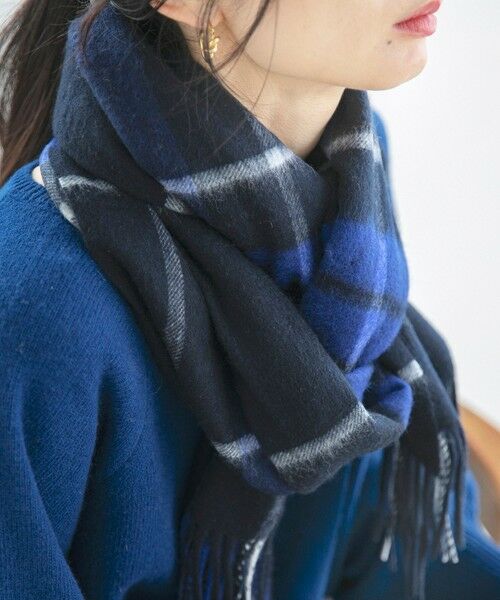 SHIPS / シップス マフラー・ショール・スヌード・ストール | quaranciel: カシミヤ ミックス チェック ストール 25AW | 詳細16