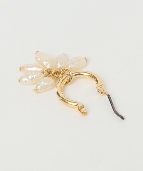 SHIPS / シップス ピアス・イヤリング | quaranciel: ミニ 淡水パール フラワーデザイン フープ ピアス | 詳細6