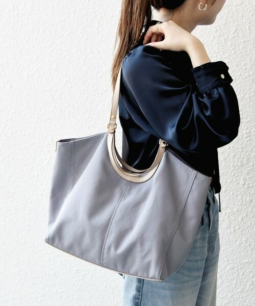 SHIPS for women/シップスウィメン SHIPS any: 3WAY バイカラー A4 トート バッグ ライトグレー ONE SIZE