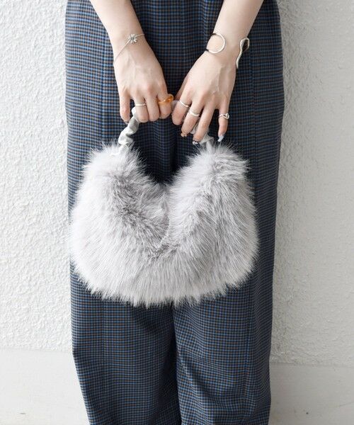 SHIPS / シップス ショルダーバッグ | 《追加予約》SHIPS any: 2WAY フェイクファー ギャザー ショルダー バッグ | 詳細1