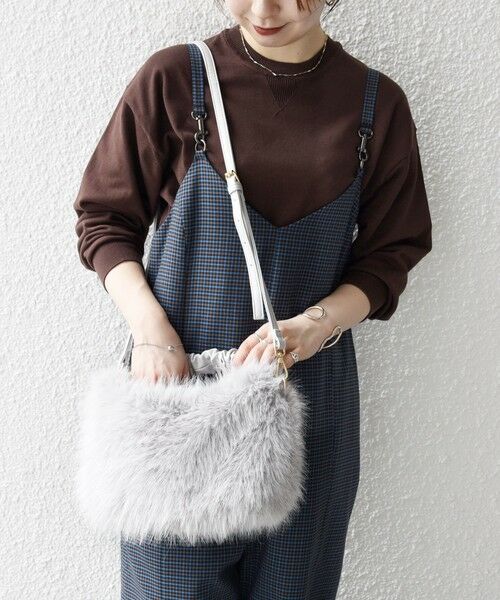 SHIPS / シップス ショルダーバッグ | 《追加予約》SHIPS any: 2WAY フェイクファー ギャザー ショルダー バッグ | 詳細5
