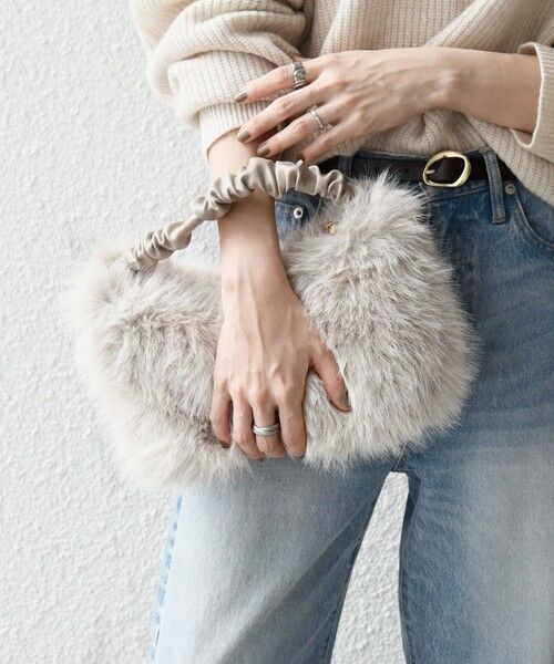 SHIPS / シップス ショルダーバッグ | 《追加予約》SHIPS any: 2WAY フェイクファー ギャザー ショルダー バッグ | 詳細8