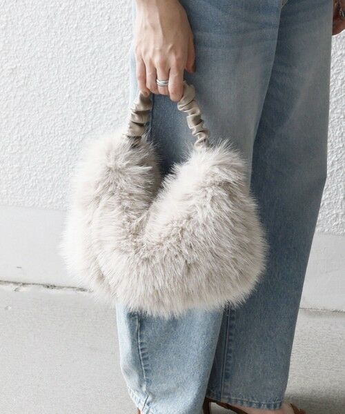 SHIPS / シップス ショルダーバッグ | 《追加予約》SHIPS any: 2WAY フェイクファー ギャザー ショルダー バッグ | 詳細9