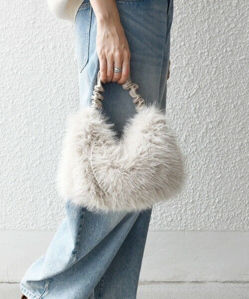 SHIPS / シップス ショルダーバッグ | 《追加予約》SHIPS any: 2WAY フェイクファー ギャザー ショルダー バッグ | 詳細10