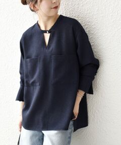 SHIPS / シップス シャツ・ブラウス | SHIPS any:〈洗濯機可能〉ツイード ライク オーバー ブラウス［NAVY BLUE］