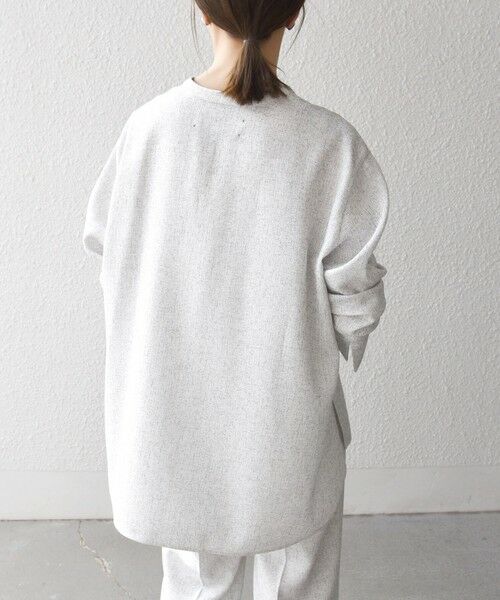 SHIPS / シップス シャツ・ブラウス | SHIPS any:〈洗濯機可能〉ツイード ライク オーバー ブラウス［NAVY BLUE］ | 詳細6