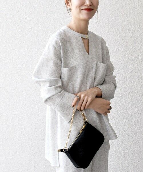 SHIPS / シップス シャツ・ブラウス | SHIPS any:〈洗濯機可能〉ツイード ライク オーバー ブラウス［NAVY BLUE］ | 詳細7