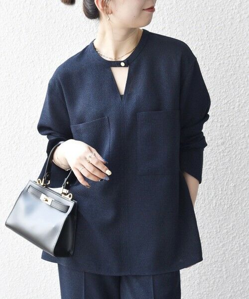 SHIPS / シップス シャツ・ブラウス | SHIPS any:〈洗濯機可能〉ツイード ライク オーバー ブラウス［NAVY BLUE］ | 詳細28
