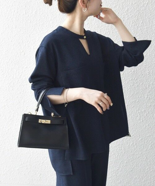 SHIPS / シップス シャツ・ブラウス | SHIPS any:〈洗濯機可能〉ツイード ライク オーバー ブラウス［NAVY BLUE］ | 詳細29