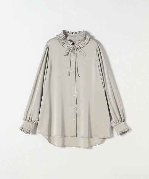 SHIPS / シップス シャツ・ブラウス | 《一部追加予約》SHIPS any:〈洗濯機可能〉サテン フリル カラー リボン シャツ ブラウス | 詳細10