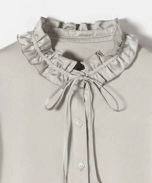 SHIPS / シップス シャツ・ブラウス | 《一部追加予約》SHIPS any:〈洗濯機可能〉サテン フリル カラー リボン シャツ ブラウス | 詳細11