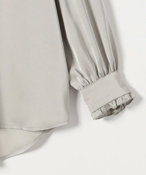 SHIPS / シップス シャツ・ブラウス | 《一部追加予約》SHIPS any:〈洗濯機可能〉サテン フリル カラー リボン シャツ ブラウス | 詳細12