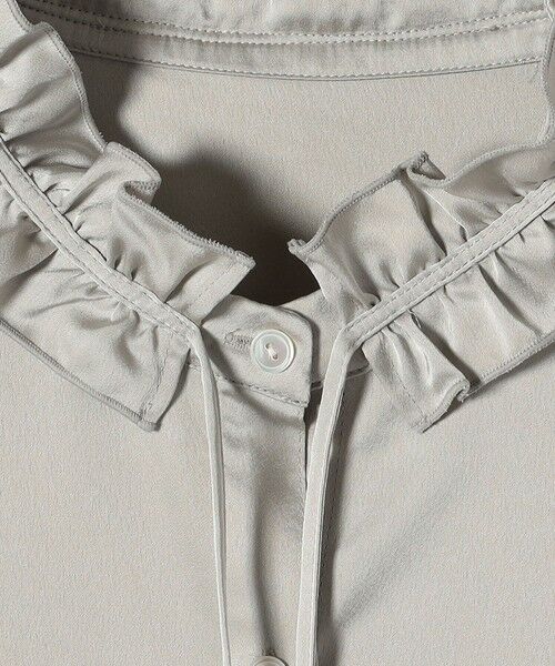 SHIPS / シップス シャツ・ブラウス | 《一部追加予約》SHIPS any:〈洗濯機可能〉サテン フリル カラー リボン シャツ ブラウス | 詳細13