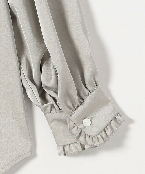 SHIPS / シップス シャツ・ブラウス | 《一部追加予約》SHIPS any:〈洗濯機可能〉サテン フリル カラー リボン シャツ ブラウス | 詳細15