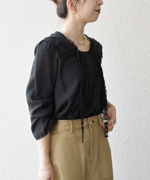 SHIPS / シップス シャツ・ブラウス | SHIPS any:〈洗濯機可能〉コットン モス セーラー カラー レース ブラウス | 詳細12