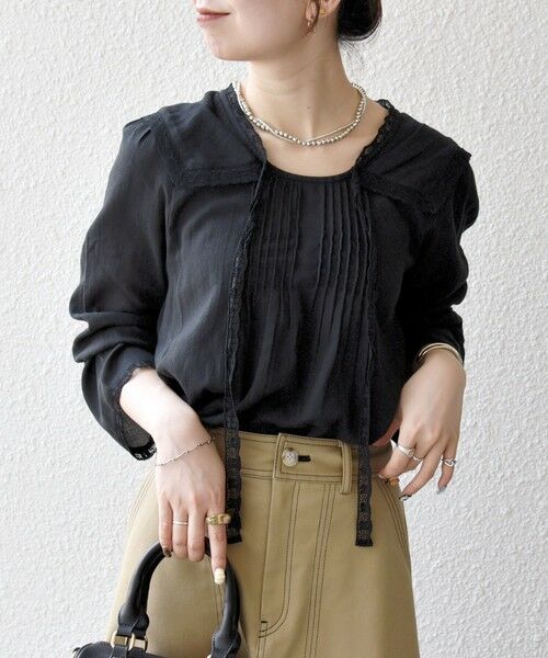 SHIPS / シップス シャツ・ブラウス | SHIPS any:〈洗濯機可能〉コットン モス セーラー カラー レース ブラウス | 詳細14