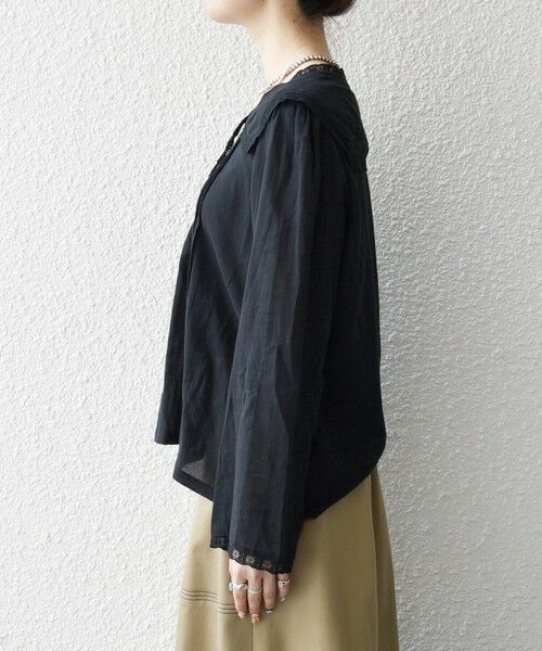 SHIPS / シップス シャツ・ブラウス | SHIPS any:〈洗濯機可能〉コットン モス セーラー カラー レース ブラウス | 詳細21