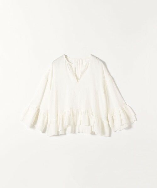 SHIPS / シップス シャツ・ブラウス | SHIPS any:〈洗濯機可能〉コットン モス ラッフル フリル キーネック ブラウス | 詳細7