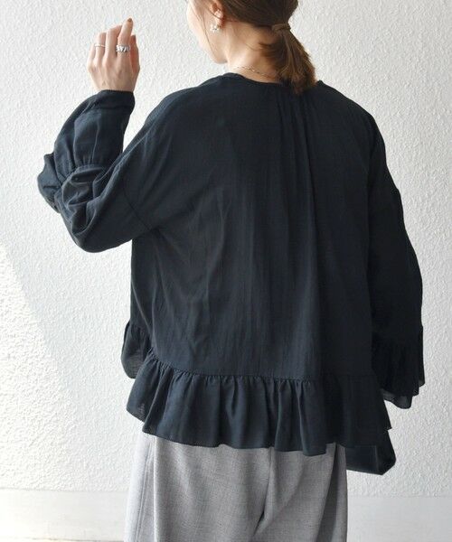 SHIPS / シップス シャツ・ブラウス | SHIPS any:〈洗濯機可能〉コットン モス ラッフル フリル キーネック ブラウス | 詳細13
